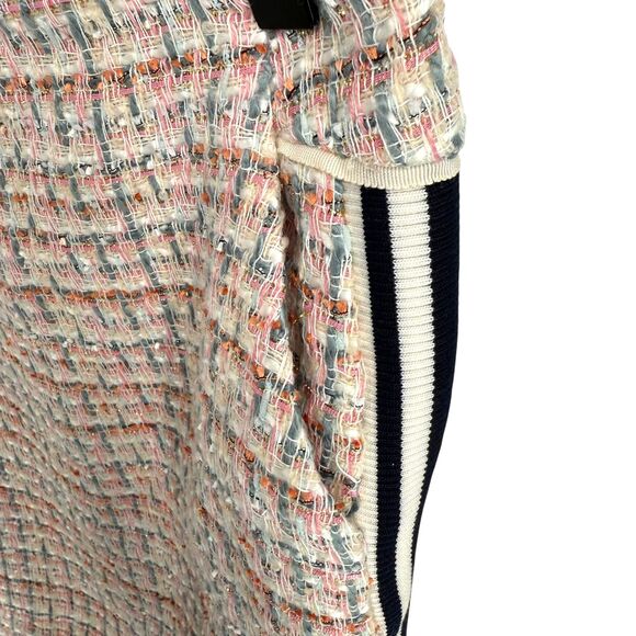 Anthropologie Maeve Tweed Midi Skirt 4P PETITE Peach Pink Knit Lined Pockets NWT - Picture 7 of 13